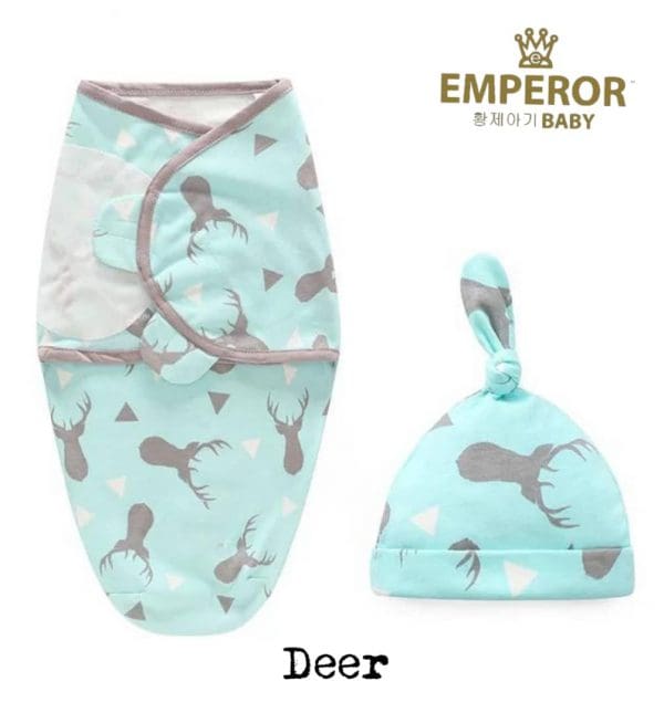 Newborn Baby Swaddle Wrap with cap - Image 5
